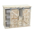 thumbnail image 5 of Nearly Natural 38” Wide Beige Double Door Farmhouse Console, 5 of 5