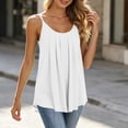 thumbnail image 5 of SHTXOZHI Tank Tops for Women Spaghetti Straps Tanks Plus Size Casual Pleated Scoop Neck Loose Sleeveless Tank Tops, 5 of 6