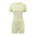 thumbnail image 4 of vigerkar Women's Summer 2 Piece Outfits Shorts Sets Matching Set Loungewear 2025 Light Green, M, 4 of 5