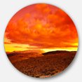 thumbnail image 2 of Designart - Dramatic Red Sunset at Desert' Extra Large Wall Art Landscape, 2 of 4