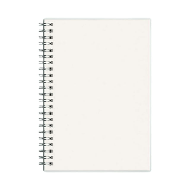 Graph Paper Notebook A5 Spiral Bound 80 Pages Thick Paper Flexible Plastic Cover 8.07 in x 5.51 in For School Work Writing