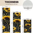 thumbnail image 4 of Black Sunflower Word Pattern Kitchen Rugs Sets Of 3,Kitchen Runner Rugs Non Skid Washable,Decorative Kitchen Floor Mats for Kitchen,Sink,Laundry,17"x30"+ 17"x47" + 17"x59", 4 of 6