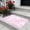 Pink, variant on Black Bow Bathroom Rug 16" x 24" Scalloped Bow Bath Mat Non Slip Coquette Rug Cute Aesthetic Carpet Preppy Room Decor Microfiber Absorbent Bathroom Mat for Valentines Bathtub Shower Bedroom