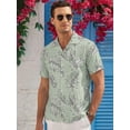 thumbnail image 2 of GIRUNS Men's Hawaiian Beach Short Sleeve Button Down Shirt Tropical Cuban Collar Casual Shirt, 2 of 9
