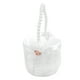 thumbnail image 5 of Cesta de flores blancas para boda, decoración de encaje de capacidad suficiente, cesta de flores romántica elegante para fotografía de boda, 5 of 10