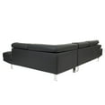 thumbnail image 5 of Pemberly Row 2 Piece Faux Leather Sectional Sofa Set in Black, 5 of 8