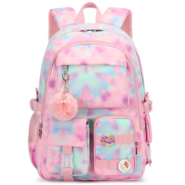 Mochila escolar de gran capacidad para niñas y mujeres, múltiples bolsillos impermeable con bolsa ligera, bolsa para computadora portátil para estudiantes universitarios