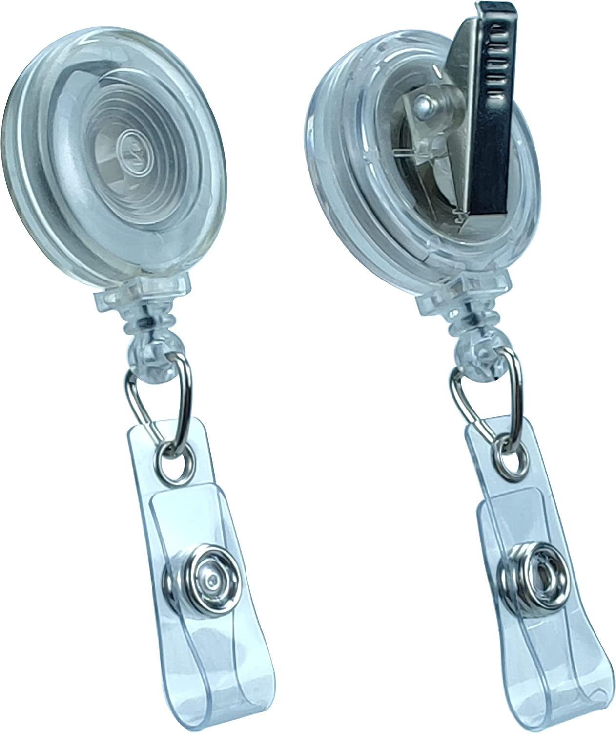 100 Pack Badge Reels Retractable Badge Holder with Clip, Id Clips for