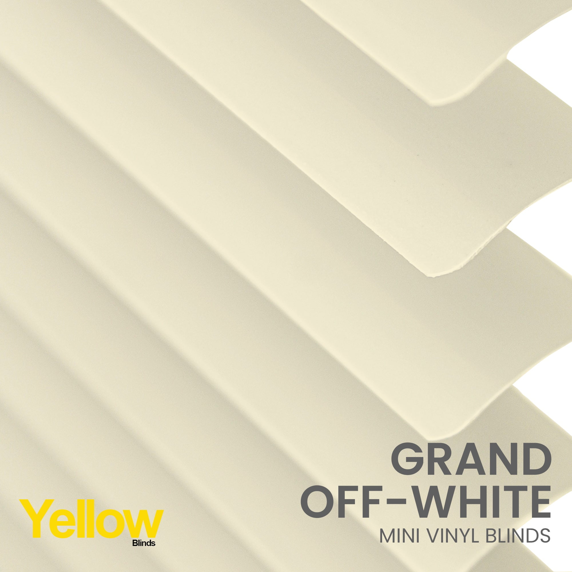 Grand Off-White 54 in. W X 84 in. H Cordless Light Filtering Vinyl Mini Window Blinds with 1 in. Slats