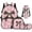 Camo Bow, variant on KUIFORTI Dog Bow Kids Backpack Set 4Pcs with Lunch Bag Pencil Case Water Bottle Holder for Elementary Primary Middle School Boys Girls Back to School Supplies
