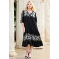 thumbnail image 5 of Roaman's Women's Plus Size Tiered Embroidered Dress, 5 of 5