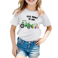 thumbnail image 4 of MUXiin Easter T Shirts for Kids Girls Cartoon Bunny Short Sleeve Tee for Toddler Soft Easter's Day Summer Tops Kids Summer Clothing Easter Gifts for Kids(White,10-11 Years), 4 of 5