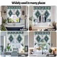 thumbnail image 6 of Swag Curtain Valances Green Bohemian Swag Valances for Kitchen Windows Aztec Boho Tribal Style Short Topper Curtains Valance Tier Pair for Kitchen Bedroom Living Room Bathroom 28"x36", 6 of 8