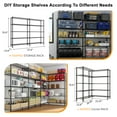 thumbnail image 3 of Tcbosik 58"W Adjustable Wire Shelving Unit, Heavy Duty NSF Garage Storage Rack, 1500LBS Weight Capacity, for Kitchen Pantry Basement Garage, Black, 3 of 9