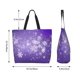 thumbnail image 5 of Disketp Snowfall Sky White Purple Bolsa Tote Estampada para Mujer, Bolso de Hombro y de Mano para Compras y Viajes, 5 of 8