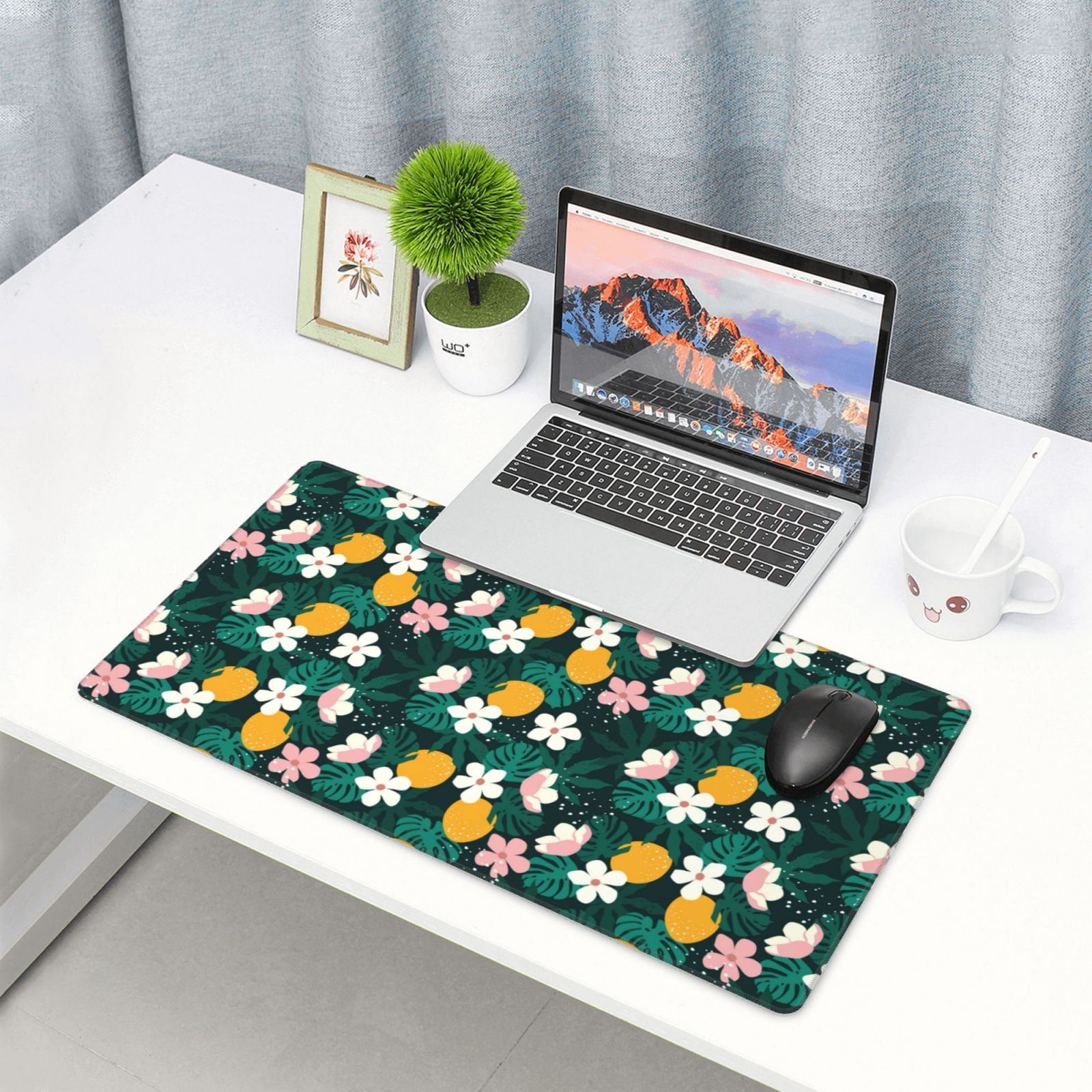 Kdxio Tropical Fruit Print Large Gaming Mouse Pad,Non-Slip Base,Water Resist Keyboard Pad for Gamer,Office & Home,29.5 x 15.8 in
