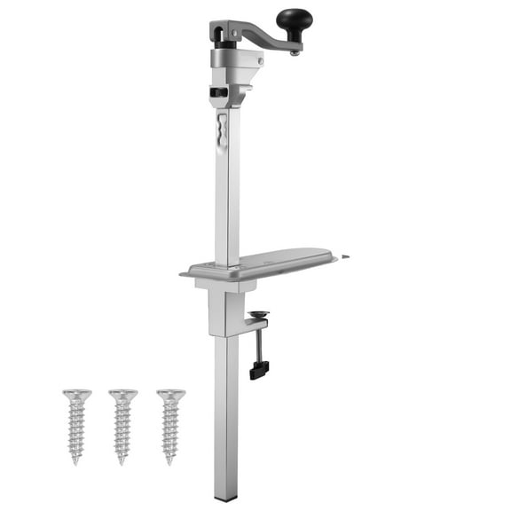 KFFKFF Commercial Manual Can Opener, Durable Tabletop Design for Cans Up to 11.8 Inches Tall, Adjustable Height with Screw and Clamp Mounting, Ideal for Restaurants, Hotels, and Food Service Settings