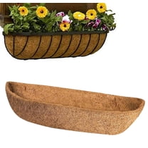 Casewin 30" Trough Coco Fiber Replacement Liner,Coco Liners for Planters, Natural Coconut Coir Planter, Garden Flower Vegetables Pot for Window Flower Box