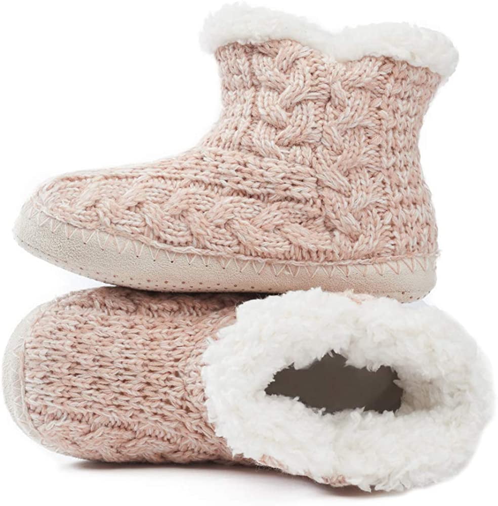 Womens Fuzzy Slipper Bootie Cozy Slipper Socks with Grippers for Home
