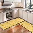 thumbnail image 3 of Kitchen Rugs Sets Of 2,Yellow Lemon Fruit Slices Yellow Pattern Anti Fatigue Kitchen Mat Rugs Non Slip Washable,Decorative Kitchen Floor Mats for Kitchen,Sink,Laundry,17"x47"+17"x47", 3 of 5