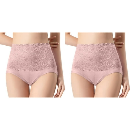 2 Pack Plus Size High Waist Striped Tangas No Show Bikini Custom Thongs Women Underwear Panties Thong Ladies No Show Underwear Lace Bikini Panties Women Microfiber Panties for Women Variety Pack