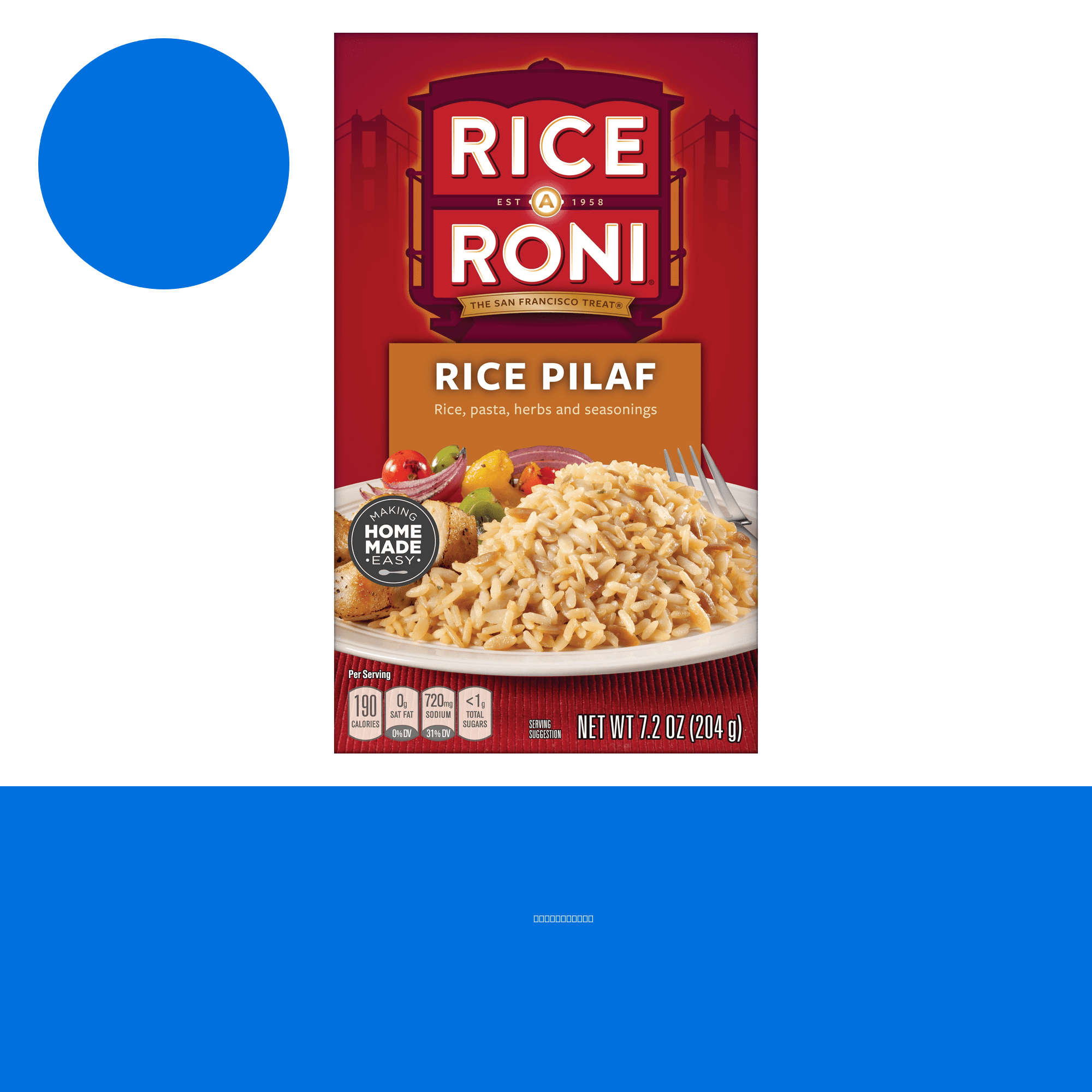 Rice-A-Roni, Rice Pilaf Rice & Pasta Mix, 7.2 oz Box, Uncooked Dry Rice and Pasta (Pack of 10)