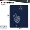thumbnail image 4 of Stupell Industries Modern Baseball Lines Contour Canvas Art, 36 x 48, by Marcus Prime, 4 of 8