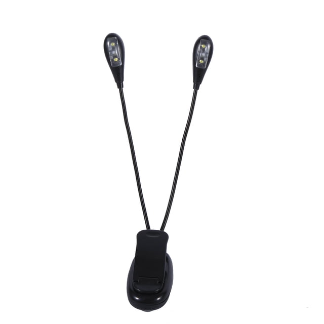 Lámpara de lectura flexible con clip de 2 Brazos dobles Jadeshay