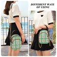 thumbnail image 6 of FORMRS Crossbody Bag for Women Quilted Travel Shoulder Cell Phone Purse with Chain Strap Handbag, Green Blossom Mosaic, 6 of 7