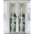 thumbnail image 2 of Abstract Turquoise Gold Blackout Curtains French Door Curtains for Door Window, Modern Oil Painting Ocean Privacy Drapery for Patio/Sidelight Doors, 1 Panel with Tieback, 25 x 72 Inches, 2 of 6