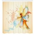 thumbnail image 3 of Ambesonne Watercolor Shower Curtain, Splash Look Abstract Art, 69"Wx70"L, Pale Yellow and Orange, 3 of 3