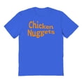 thumbnail image 1 of Chicken Nuggets Humor Graphic Royal Men's Cotton T-Shirt, 1 of 1