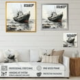 thumbnail image 4 of Designart "Azure And Snow Fishing Vessel II" Coastal Floater Framed Wall Decor, 4 of 5