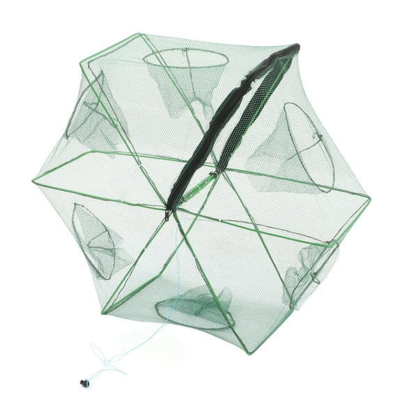 Piège à Appâts de Pêche Polygonal Piège Automatique Filet de Pêche Pliable Portable Cage à Crevettes