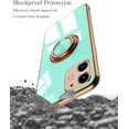 thumbnail image 6 of Case for iPhone 11 Case 6.1" Ring Stand Holder Silicone Phone Cases Soft Flexible TPU Electroplated Frame Shock-Absorption Protective Bumper Cover for iPhone 11 - Light Green, 6 of 18
