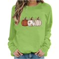 thumbnail image 3 of VKOYWKM Women's Halloween Graphic Sweatshirt Spooky Season Print Pullover Top Cute Crewneck Sweatshirt Oversized Long Sleeve Fall Sweatshirts, 3 of 7