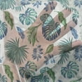 thumbnail image 3 of Green Leaf Tulle Curtains with Rod Pocket, Monstera Coconut Palm Tree Leaves Exotic Rainforest Foliage Eco, Sheer Drape for Wedding Party 2 Panels, 7 Sizes, Turquoise and Navy Blue, by Ambesonne, 3 of 3