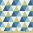 thumbnail image 1 of Abstract Fabric by the Yard, Geometric Triangles in Various Tones Isometric Rhombus Shapes, Upholstery Fabric for Dining Chairs Home Decor Accents, Pale Green Petrol Blue by Ambesonne, 1 of 5