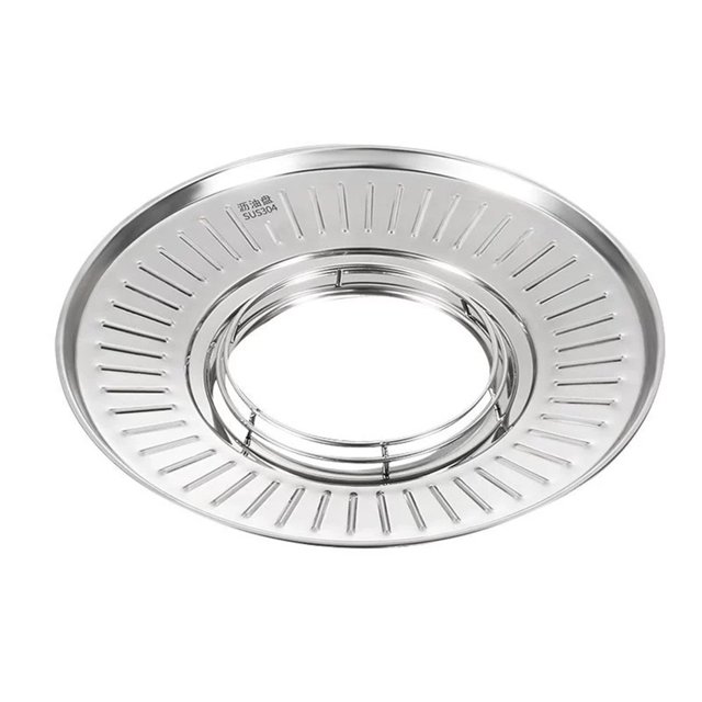 Plateau de Filtre à Huile Frit Poêle à Huile en Acier Inoxydable Anti-Éclaboussures Cuisine