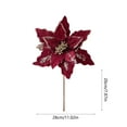 thumbnail image 3 of Diceymbol Red Christmas Artificial Flowers Cloth Vase Arrangement 13.77 Inch, 3 of 8