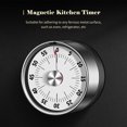 thumbnail image 3 of Kitchen Timer 60min Countdown Mechanical Magnetic Timer No Battery Needed Stainless Steel Countdown Timer for School Classroom Teaching Cooking Office, 3 of 8