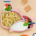thumbnail image 7 of Wzzjkit Divided Plates, Rabbite Shaped Silicone Toddler Plate Multifunctional Children's Non Slip Tableware Easy to Clean Dishwasher and Microwave Safe, Toddler Dishes, 7 of 7