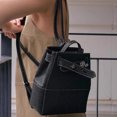 thumbnail image 4 of Mochilas casuales de estilo japonés para mujer, bolsos y carteras de diseñador de lujo, novedad de 2023, en PU, textura de lichi, cinturón decorativo para el hombro, 4 of 4