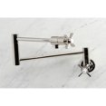 thumbnail image 2 of Kingston Brass KS4106ZX Millennium Two-Handle 1-Hole Wall Mount Pot Filler Faucet in Polished Nickel, 2 of 8
