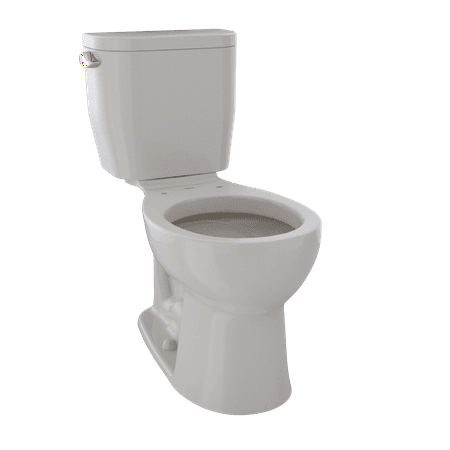 TOTO® Entrada™ Two-Piece Round 1.28 GPF Universal Height Toilet, Sedona Beige -