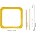 thumbnail image 3 of shiyou-7.5 Inch Solid Metal Square Weaving Loom Tool with Needle Hook for Knitting Sewing DIY Craft Board Elastic Hoop and Yarn Weave Plate Beginner-Friendly, 3 of 4