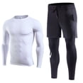 thumbnail image 1 of Pantalon de Survêtement pour Homme Pantalon Homme Coupe Ajustée Jambe Droite Tube Rétro Hop Pantalon Jeans de Rue Pantalon Pantalon Sport Homme Blanc TTTG, 1 of 2