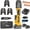 yellow, variant on SWANSOFT ProPress Tool, 18V 4Ah Battery Electric Hydraulic Crimping Tool for Copper Pipes with 3 US Compact VUS 1/2", 3/4'', 1",Jaws Pro Press Copper Plumbing Crimper Tool Kit (SWPR-12522Y)