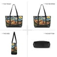 thumbnail image 6 of FORMRS Canvas Laptop Tote Bag for Women with 15.6" Computer Compartments Shoulder Handbag, Starry Pizza, 6 of 7