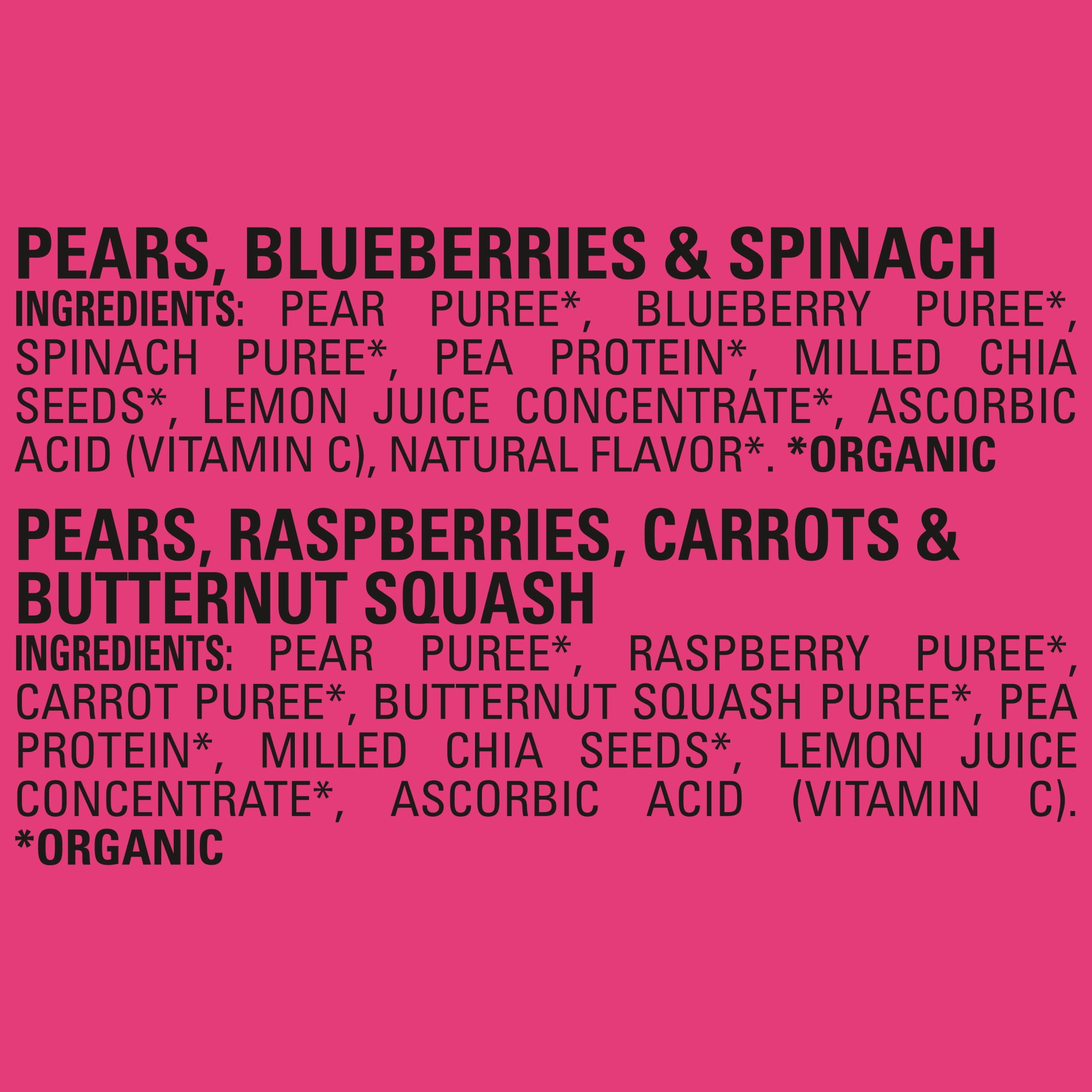 Happy Tot Organics Fiber & Protein Stage 4, 2-Flavor Variety Pack Organic Tot Food, 4 oz (8 Pouches)